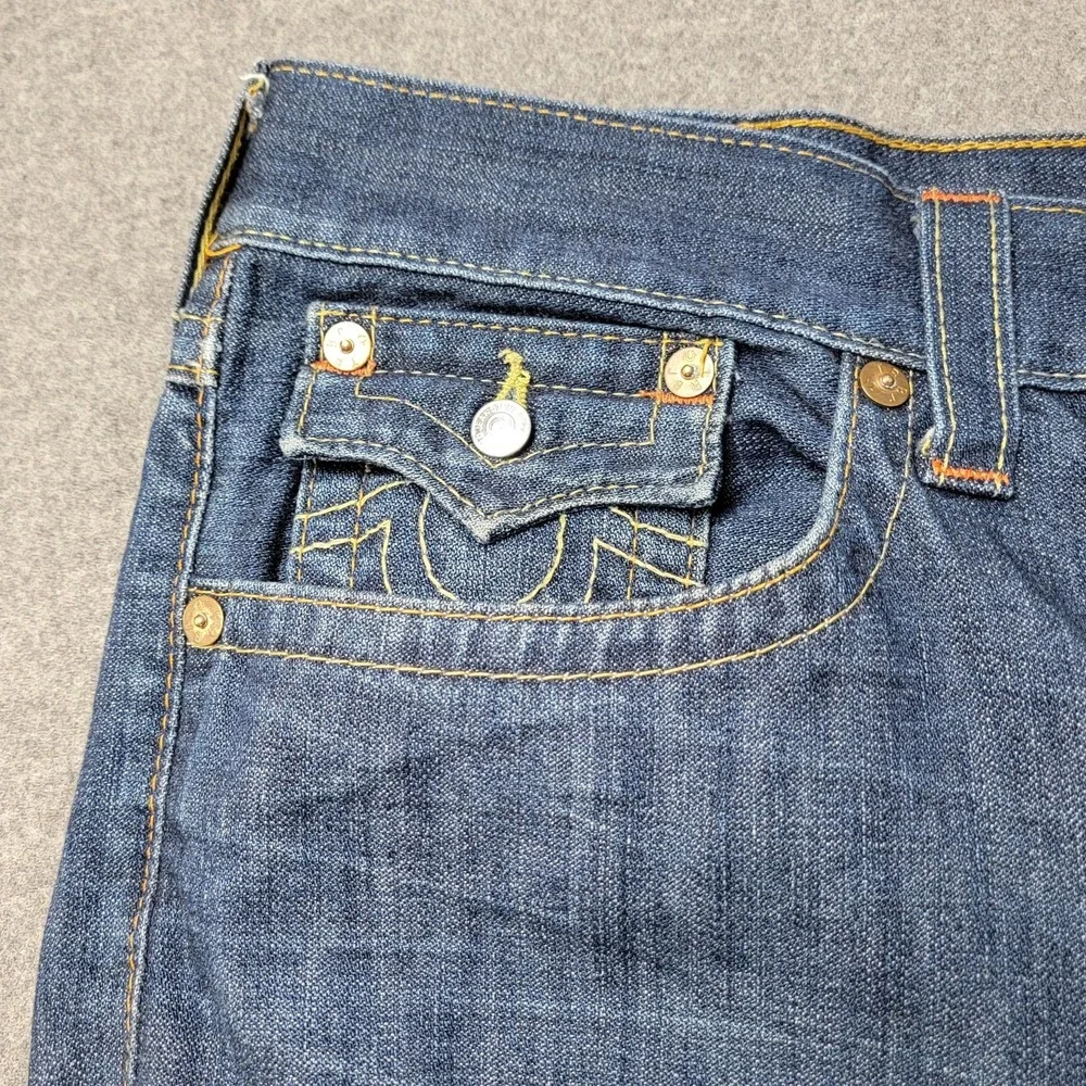 True Religion Jeans Mens 40 Ricky Straight Leg Made in USA Originals Denim Pants